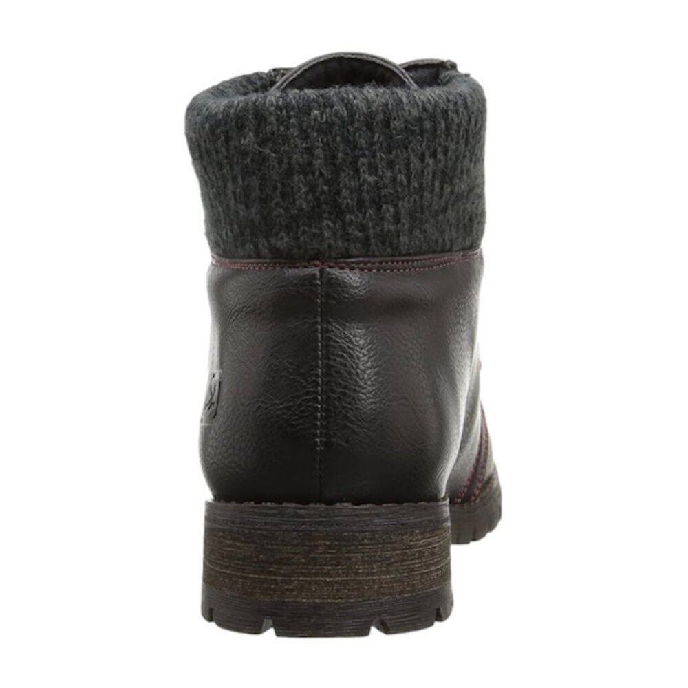 DIRTY LAUNDRY TREBLE Women's Cozy Lace-Up Hiker Booties Burnished Black Size 8 - Picture 5 of 9